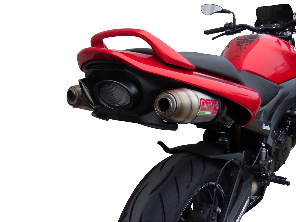 Exhaust compatible with Suzuki GSR600 2006-2011, Deeptone Inox, Dual slip-on including removable db killers and link pipes, EPA-compliant 