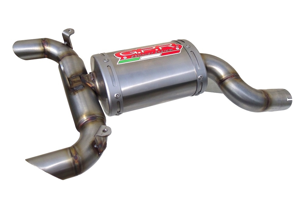 Exhaust compatible with Suzuki GSR600 2006-2011, Alluminio Ghost, Slip-on exhaust including removable db killer and link pipe, EPA-compliant 