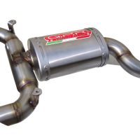 Exhaust compatible with Suzuki GSR600 2006-2011, Alluminio Ghost, Slip-on exhaust including removable db killer and link pipe, EPA-compliant 