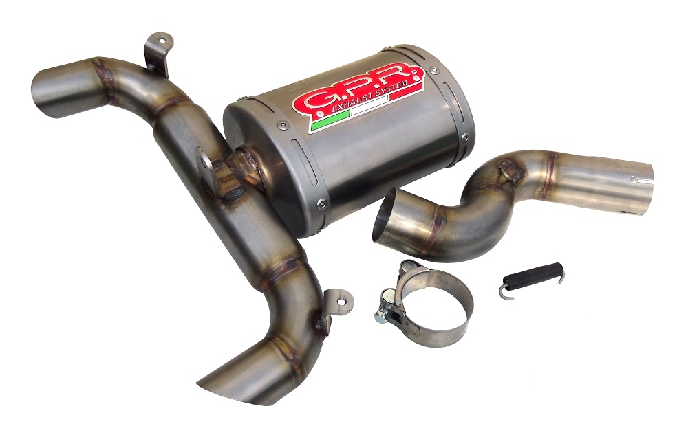 Exhaust compatible with Suzuki GSR600 2006-2011, Alluminio Ghost, Slip-on exhaust including removable db killer and link pipe, EPA-compliant 