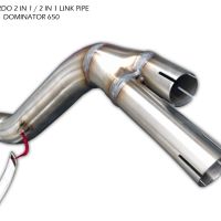 Exhaust compatible with Honda Dominator NX650 1988-2001, Ghisa , Mid-Full system exhaust including removable db killer 