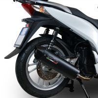 Exhaust compatible with Honda Dylan 150 2000-2006, Furore Nero, Full system exhaust, including removable db killer 