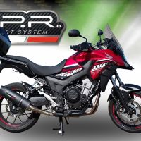 Exhaust compatible with Honda CB400X 2019-2025, Furore Evo4 Nero, Slip-on exhaust including removable db killer and link pipe, EPA-compliant 