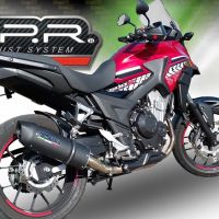 Exhaust compatible with Honda CB400X 2019-2025, Furore Evo4 Nero, Slip-on exhaust including removable db killer and link pipe, EPA-compliant 