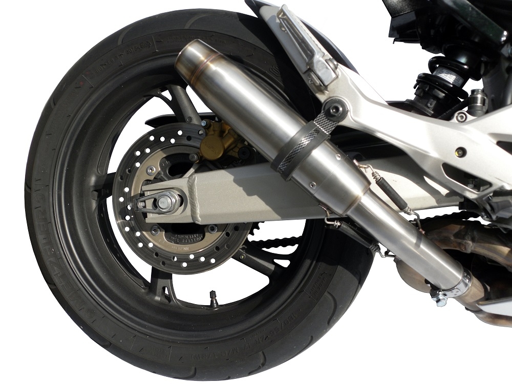 Exhaust compatible with Honda CBR600F 2011-2014, Deeptone Inox, Slip-on exhaust including removable db killer and link pipe, EPA-compliant 