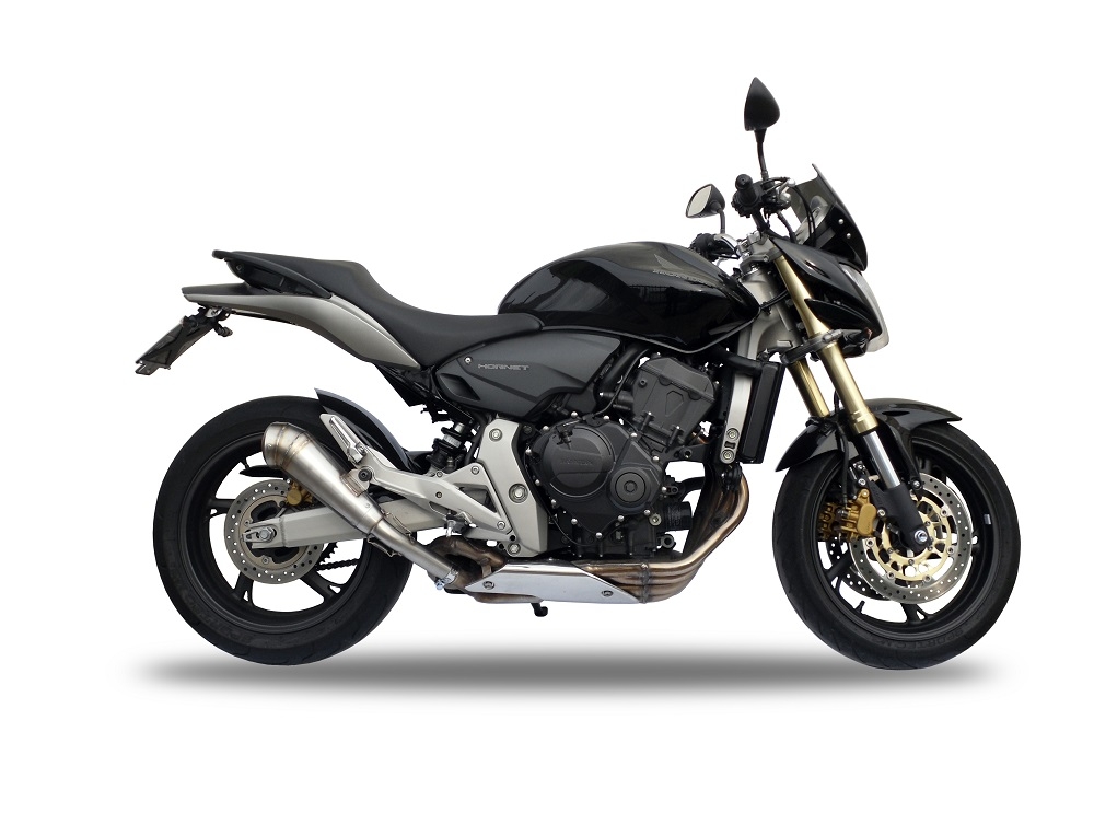 Exhaust compatible with Honda CB600F Hornet 2007-2014, Powercone Evo, Slip-on exhaust including removable db killer and link pipe, EPA-compliant 