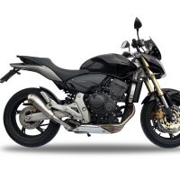 Exhaust compatible with Honda CB600F Hornet 2007-2014, Powercone Evo, Slip-on exhaust including removable db killer and link pipe, EPA-compliant 