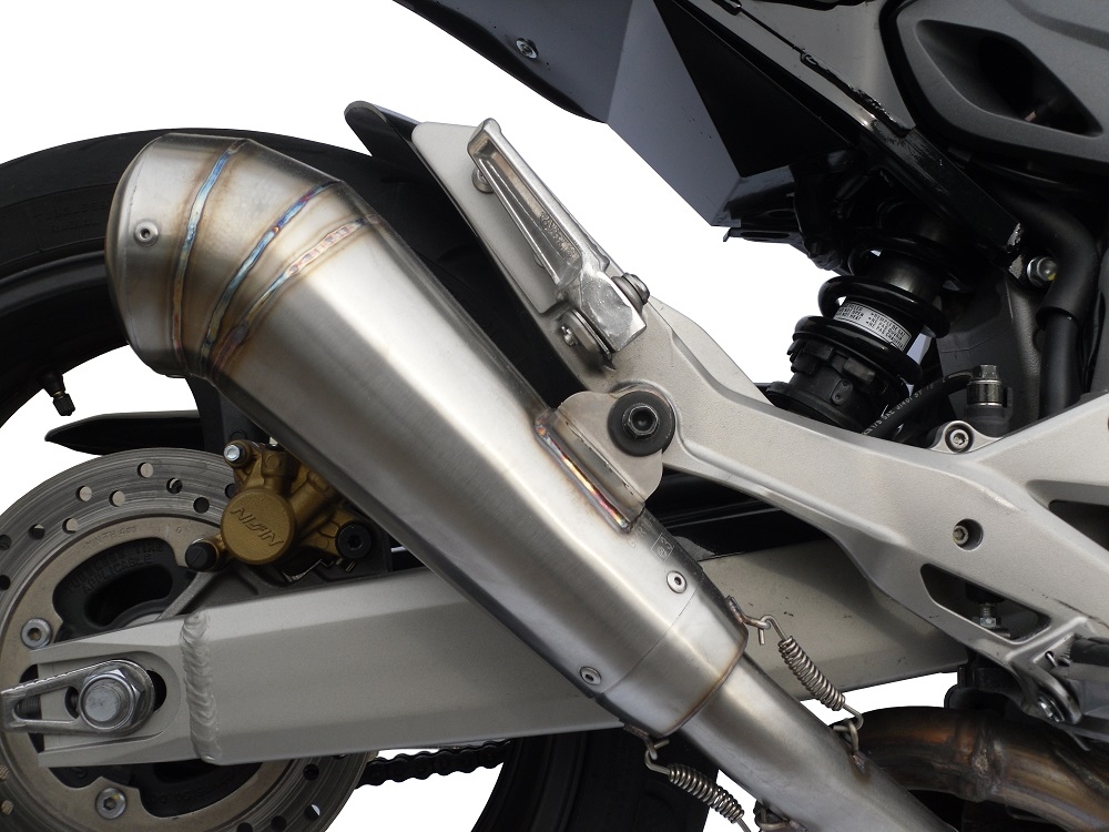 Exhaust compatible with Honda CBR600F 2011-2014, Powercone Evo, Slip-on exhaust including removable db killer and link pipe, EPA-compliant 