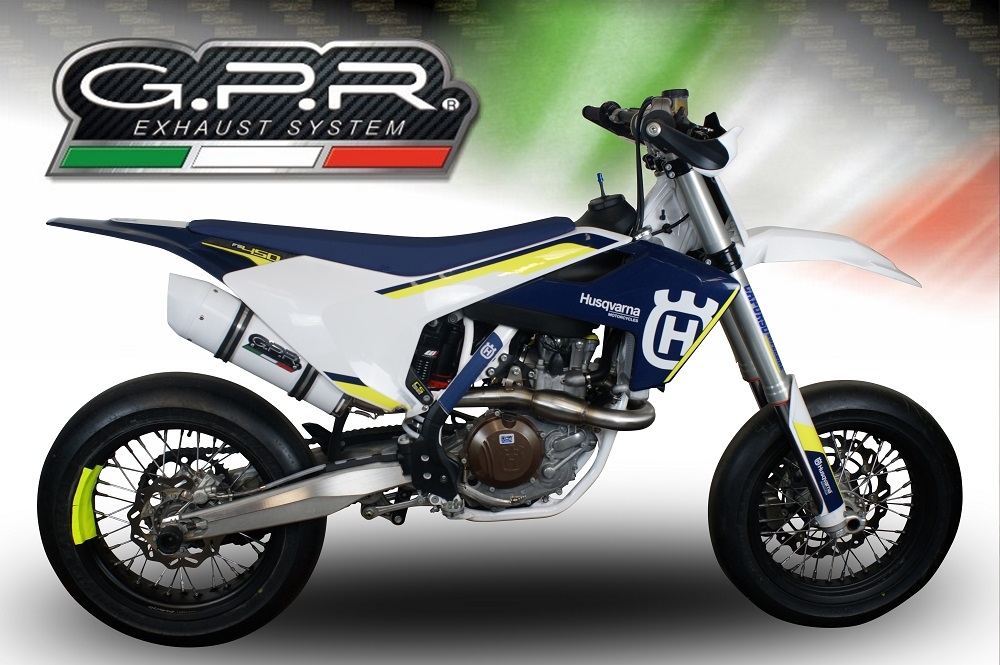 Exhaust compatible with Husqvarna FC450 2016-2017, Albus Ceramic, Full system exhaust, including removable db killer 