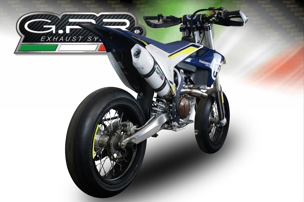 Exhaust compatible with Husqvarna FC450 2016-2017, Albus Ceramic, Full system exhaust, including removable db killer 