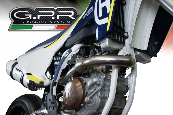 Exhaust compatible with Husqvarna FC450 2016-2017, Albus Ceramic, Full system exhaust, including removable db killer 