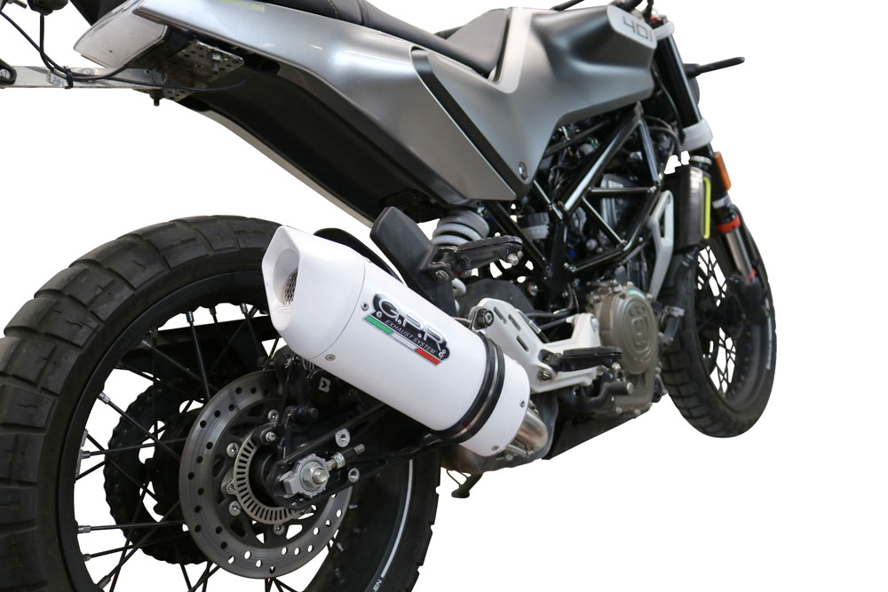 Exhaust compatible with Husqvarna Vitpilen 401 2020-2020, Albus Evo4, Slip-on exhaust including removable db killer and link pipe, EPA-compliant 
