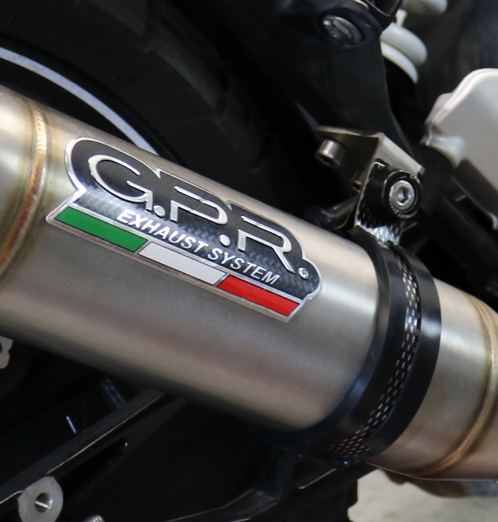 Exhaust compatible with Husqvarna Vitpilen 401 2020-2020, Deeptone Inox, Slip-on exhaust including removable db killer and link pipe, EPA-compliant 