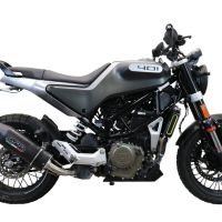 Exhaust compatible with Husqvarna Vitpilen 401 2020-2020, Furore Evo4 Nero, Slip-on exhaust including removable db killer and link pipe, EPA-compliant 