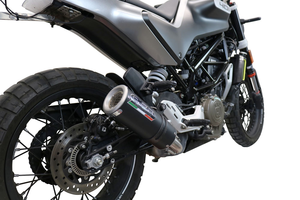 Exhaust compatible with Husqvarna Vitpilen 401 2020-2020, M3 Black Titanium, Slip-on exhaust including removable db killer and link pipe, EPA-compliant 