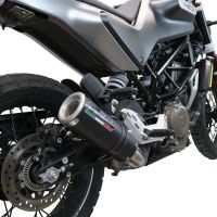 Exhaust compatible with Husqvarna Vitpilen 401 2020-2020, M3 Black Titanium, Slip-on exhaust including removable db killer and link pipe, EPA-compliant 