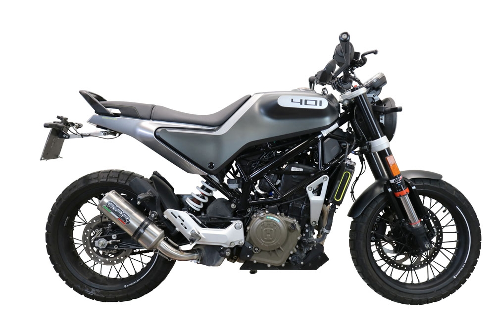 Exhaust compatible with Husqvarna Vitpilen 401 2020-2020, M3 Inox , Slip-on exhaust including removable db killer and link pipe, EPA-compliant 
