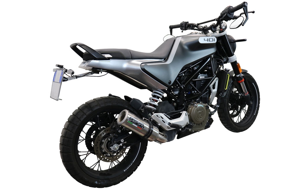 Exhaust compatible with Husqvarna Vitpilen 401 2020-2020, M3 Inox , Slip-on exhaust including removable db killer and link pipe, EPA-compliant 