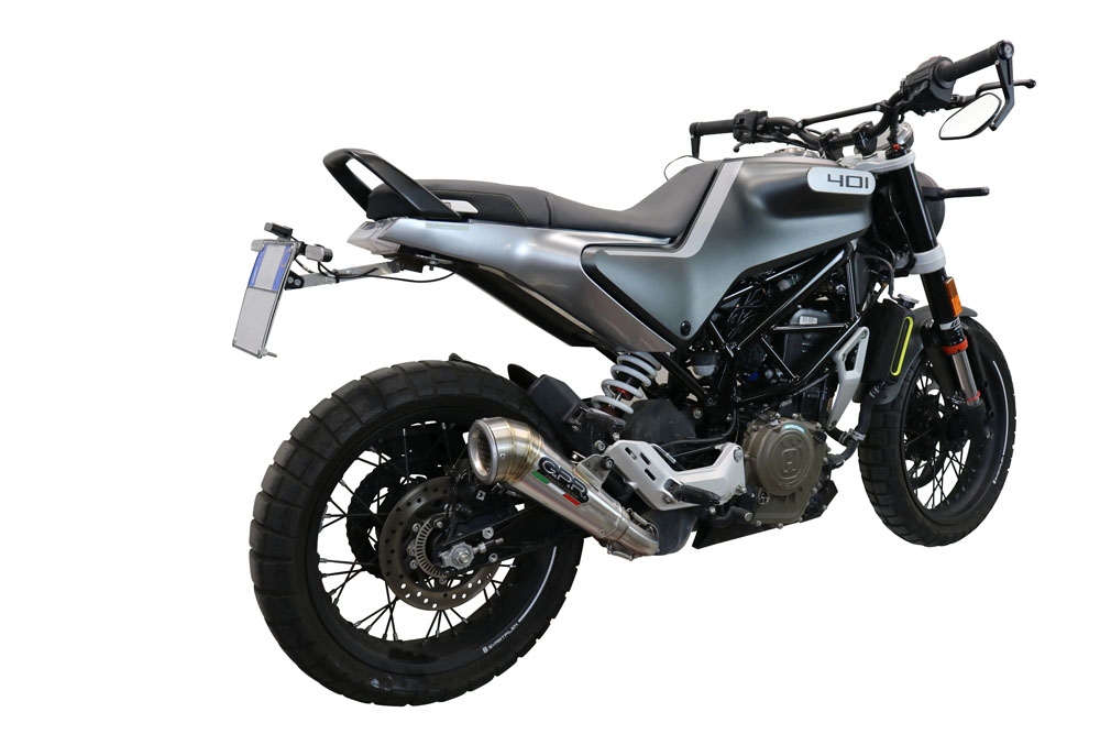Exhaust compatible with Husqvarna Vitpilen 401 2021-2023, Powercone Evo, Slip-on exhaust including removable db killer and link pipe, EPA-compliant 