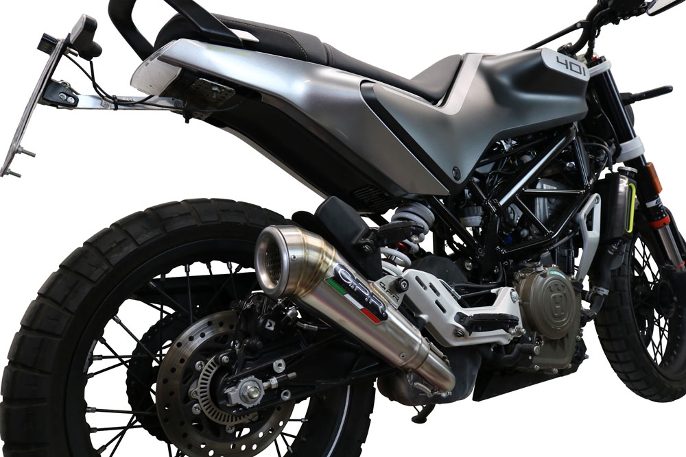 Exhaust compatible with Husqvarna Vitpilen 401 2021-2023, Powercone Evo, Slip-on exhaust including removable db killer and link pipe, EPA-compliant 