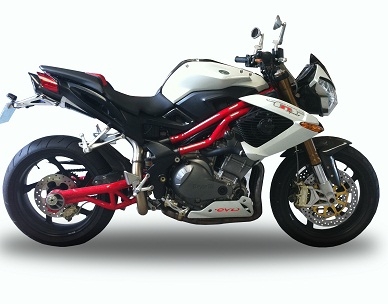 Exhaust compatible with Benelli Tnt 1130 2008-2016, Tiburon Poppy, Slip-on exhaust including removable db killer and link pipe, EPA-compliant 