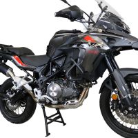 Exhaust compatible with Benelli Trk 502 X 2017-2020, Furore Evo4 Nero, Slip-on exhaust including removable db killer and link pipe, EPA-compliant 