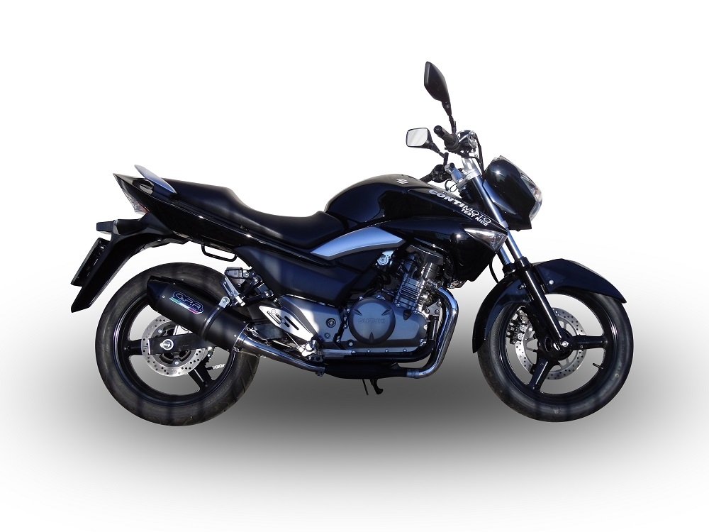 Exhaust compatible with Suzuki Gw 250 F Inazuma 2012-2017, Furore Poppy, Dual slip-on exhausts including link pipes 
