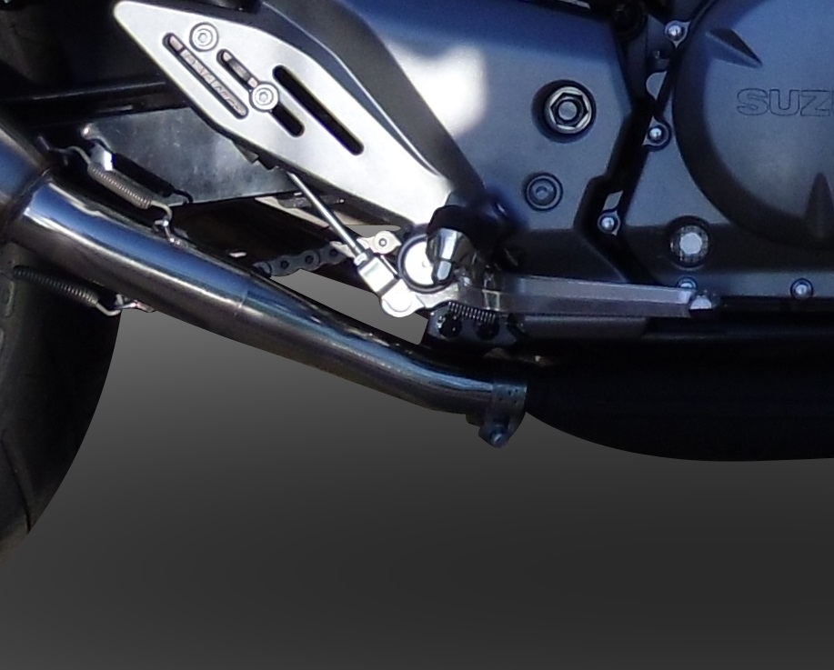 Exhaust compatible with Suzuki Gw 250 F Inazuma 2012-2017, Albus Ceramic, Dual slip-on including removable db killers and link pipes, EPA-compliant 