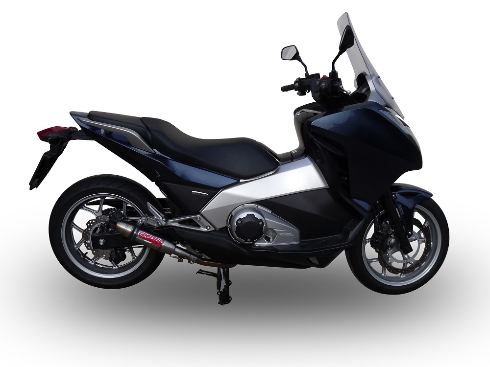 Exhaust compatible with Honda Integra 750 2016-2020, Deeptone Inox, Slip-on exhaust including removable db killer and link pipe, EPA-compliant 