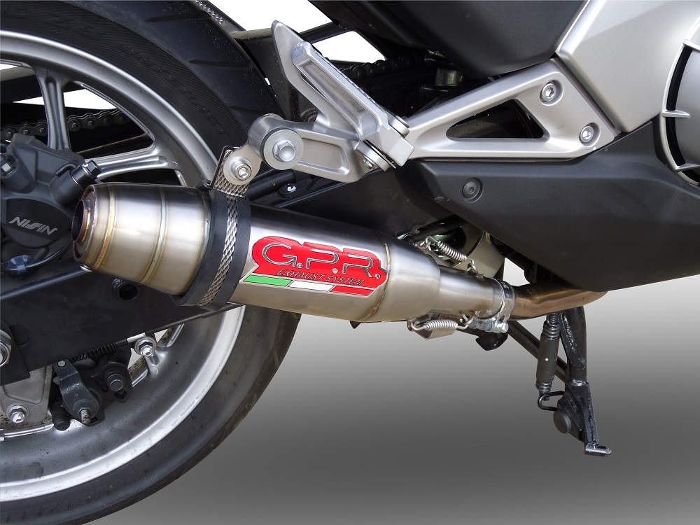 Exhaust compatible with Honda Integra 750 2016-2020, Deeptone Inox, Slip-on exhaust including removable db killer and link pipe, EPA-compliant 