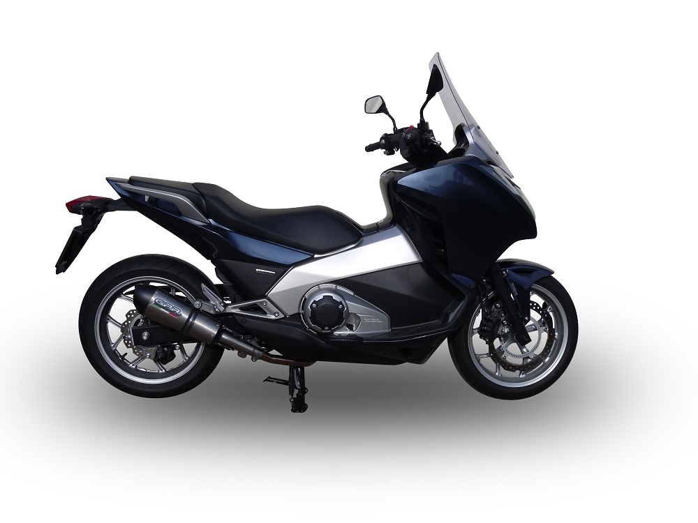 GPR exhaust compatible with  Honda Integra 750 2014-2015, New Grand Prix Evo Titanium, Slip-on exhaust including removable db killer and link pipe, EPA-compliant 