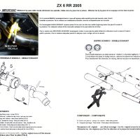 Exhaust compatible with Kawasaki Zx-6R 2005-2006, Deeptone Inox, Slip-on exhaust including removable db killer and link pipe, EPA-compliant 