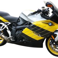 Exhaust compatible with Bmw K1200S K1200R 2004-2008, Furore Nero, Slip-on exhaust including removable db killer and link pipe, EPA-compliant 