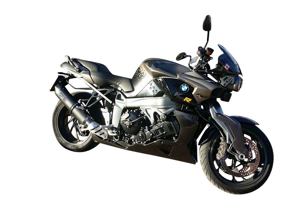 Exhaust compatible with Bmw K1300S K1300R 2009-2014, Furore Poppy, Slip-on exhaust including removable db killer and link pipe, not EPA-compliant 