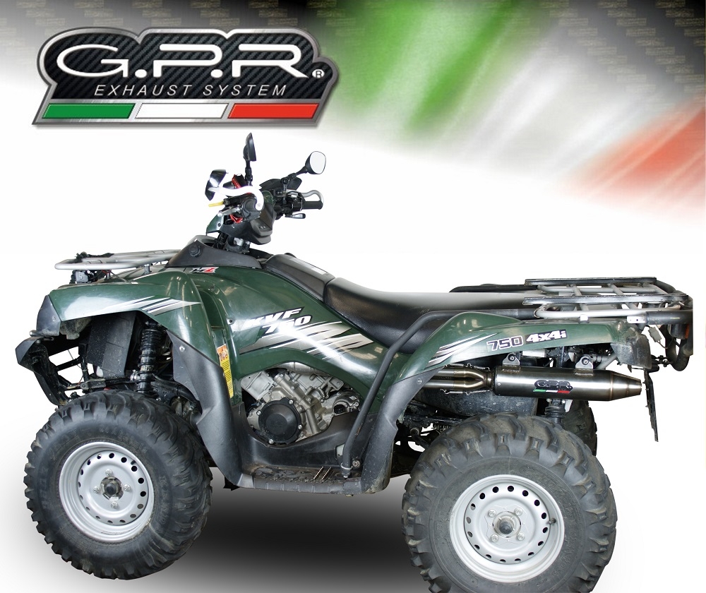 Exhaust compatible with Kawasaki BRUTE FORCE 750 2005-2011, Deeptone Atv, Full system exhaust, including removable db killer, EPA-compliance NOT required 