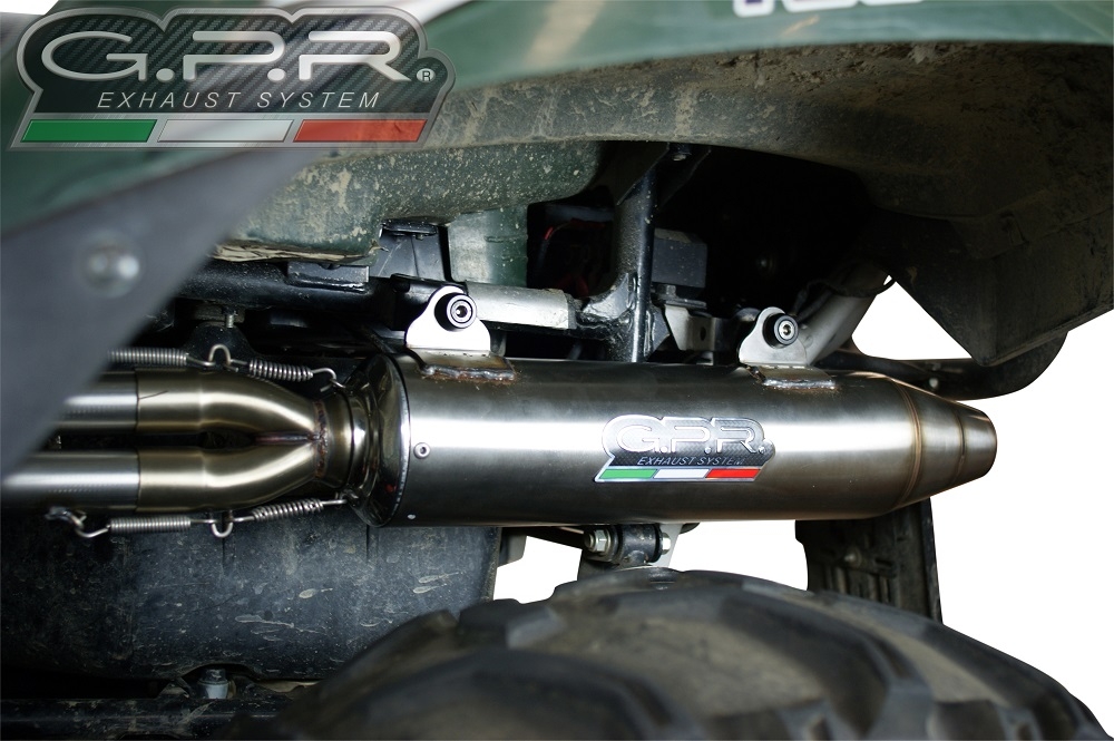 Exhaust compatible with Kawasaki BRUTE FORCE 750 2005-2011, Deeptone Atv, Full system exhaust, including removable db killer, EPA-compliance NOT required 
