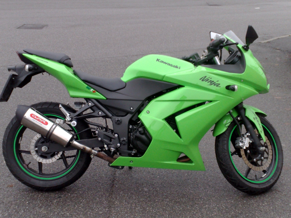 GPR exhaust compatible with  Kawasaki Z250 2013-2016, New Grand Prix Evo Titanium, Slip-on exhaust including link pipe 