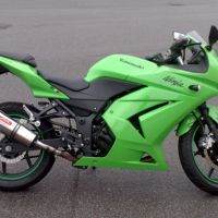 GPR exhaust compatible with  Kawasaki Z250 2013-2016, New Grand Prix Evo Titanium, Slip-on exhaust including link pipe 