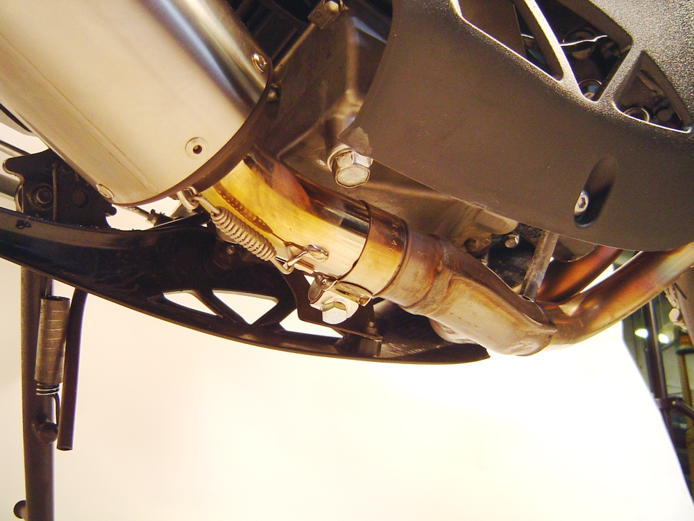 Exhaust compatible with Kawasaki NINJA 650 R 2006-2011, Ghisa , Slip-on exhaust including removable db killer and link pipe, EPA-compliant 