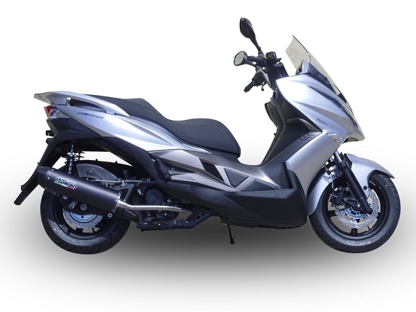Exhaust compatible with Hyosung Comet 650 Gt - R 2004-2016, Furore Poppy, Bolt-on silencer including removable db killer, EPA-compliant 