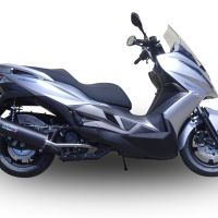 Exhaust compatible with Hyosung Comet 650 Gt - R 2004-2016, Furore Poppy, Bolt-on silencer including removable db killer, EPA-compliant 