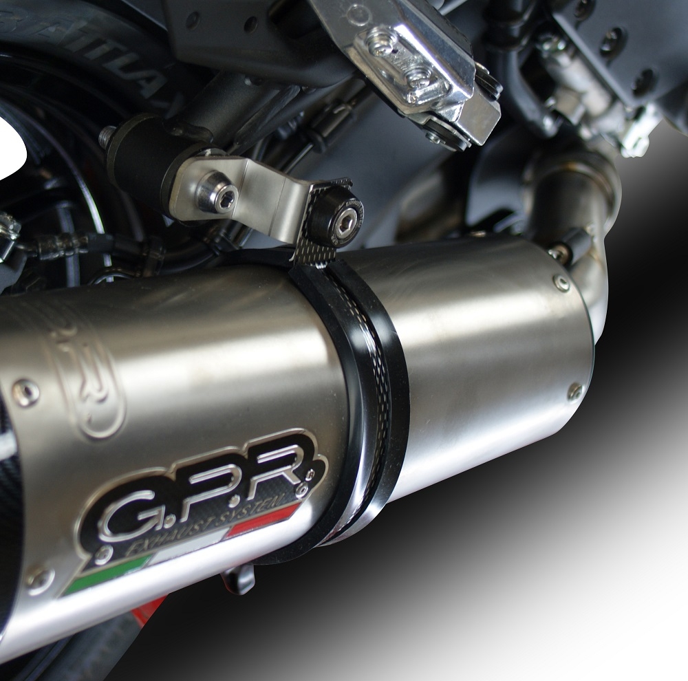 Exhaust compatible with Kawasaki Versys 1000 2017-2018, Albus Evo4, Slip-on exhaust including removable db killer and link pipe, EPA-compliant 