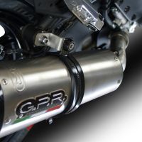 Exhaust compatible with Kawasaki Versys 1000 2017-2018, Albus Evo4, Slip-on exhaust including removable db killer and link pipe, EPA-compliant 