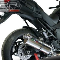 Exhaust compatible with Kawasaki Versys 1000 2011-2013, Trioval, Slip-on exhaust including removable db killer and link pipe, EPA-compliant 