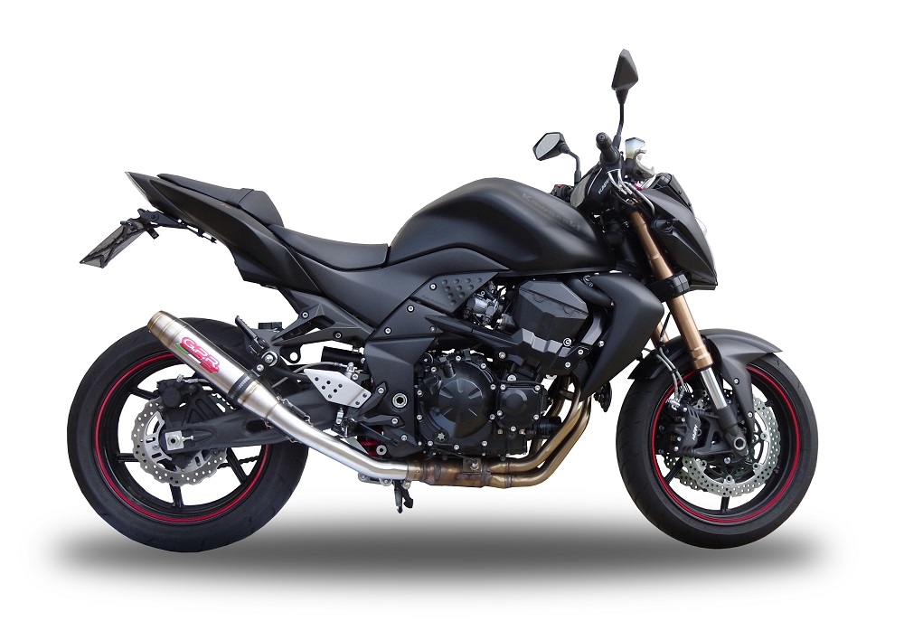 Exhaust compatible with Kawasaki Z-750 S 2007-2014, Deeptone Inox, Slip-on exhaust including removable db killer and link pipe, not EPA-compliant 