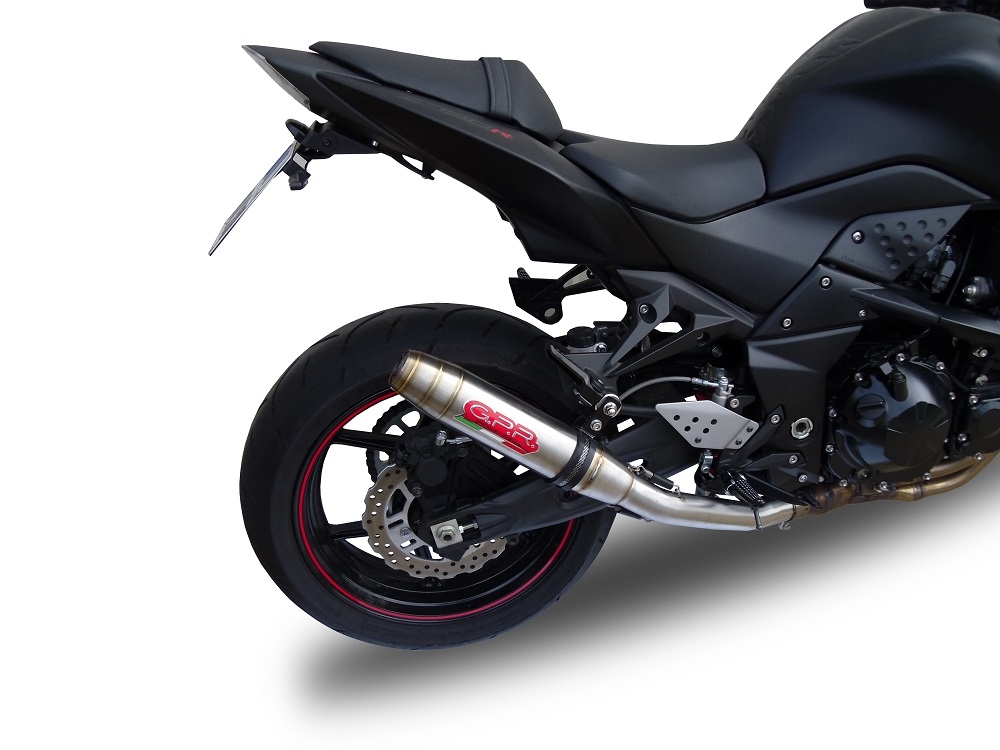 Exhaust compatible with Kawasaki Z-750 S 2004-2006, Deeptone Inox, Slip-on exhaust including removable db killer and link pipe, not EPA-compliant 