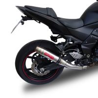 Exhaust compatible with Kawasaki Z-750 S 2004-2006, Deeptone Inox, Slip-on exhaust including removable db killer and link pipe, not EPA-compliant 