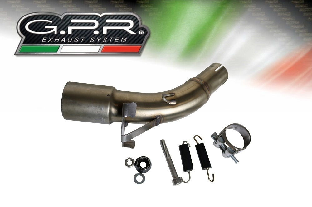 Exhaust compatible with Kawasaki Ninja125 2021-2024, Furore Evo4 Nero, Slip-on exhaust including removable db killer and link pipe, EPA-compliant 