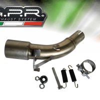 Exhaust compatible with Kawasaki Ninja125 2021-2024, Furore Evo4 Nero, Slip-on exhaust including removable db killer and link pipe, EPA-compliant 
