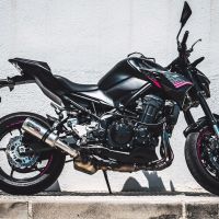 Exhaust compatible with Kawasaki Z-900E 2020-2024, M3 Inox , Slip-on exhaust including removable db killer and link pipe, EPA-compliant 